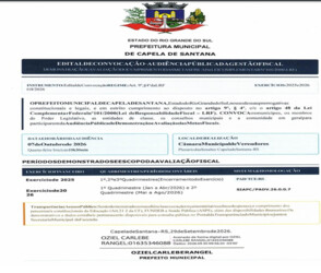 Prefeitura de Capela de Santana realiza Audiência Públic ...